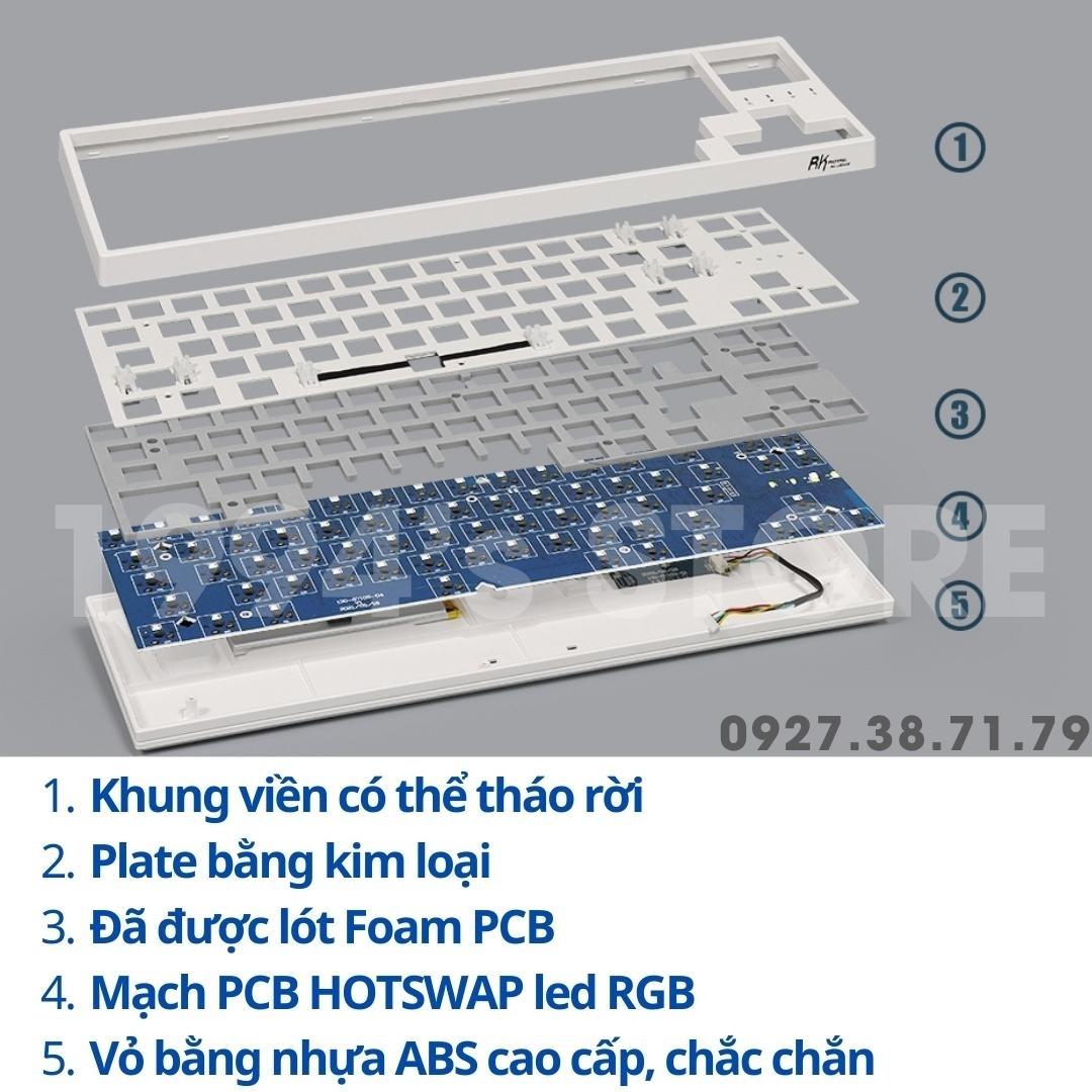 [SẴN] KIT Bàn phím cơ RK G68, RK871/RK68 Plus Led RGB - Bluetooth 5.1 ...