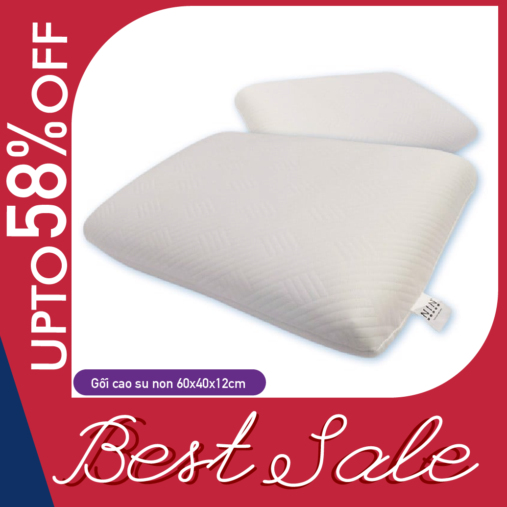 Mô tả Gối cao su non cho người lớn NIN House giảm đau cổ vai gáy và giảm ngáy dạng lượn sóng memory foam nhiều kích thước - 2