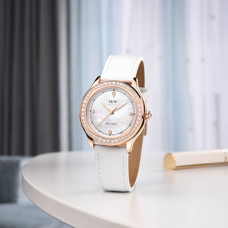 Mô tả Đồng hồ nữ chính hãng IW Carnival IW593L-3,Kính sapphire,chống xước,Chống nước30m,BH24 tháng,Máy điện tử(pin),dây da - 2