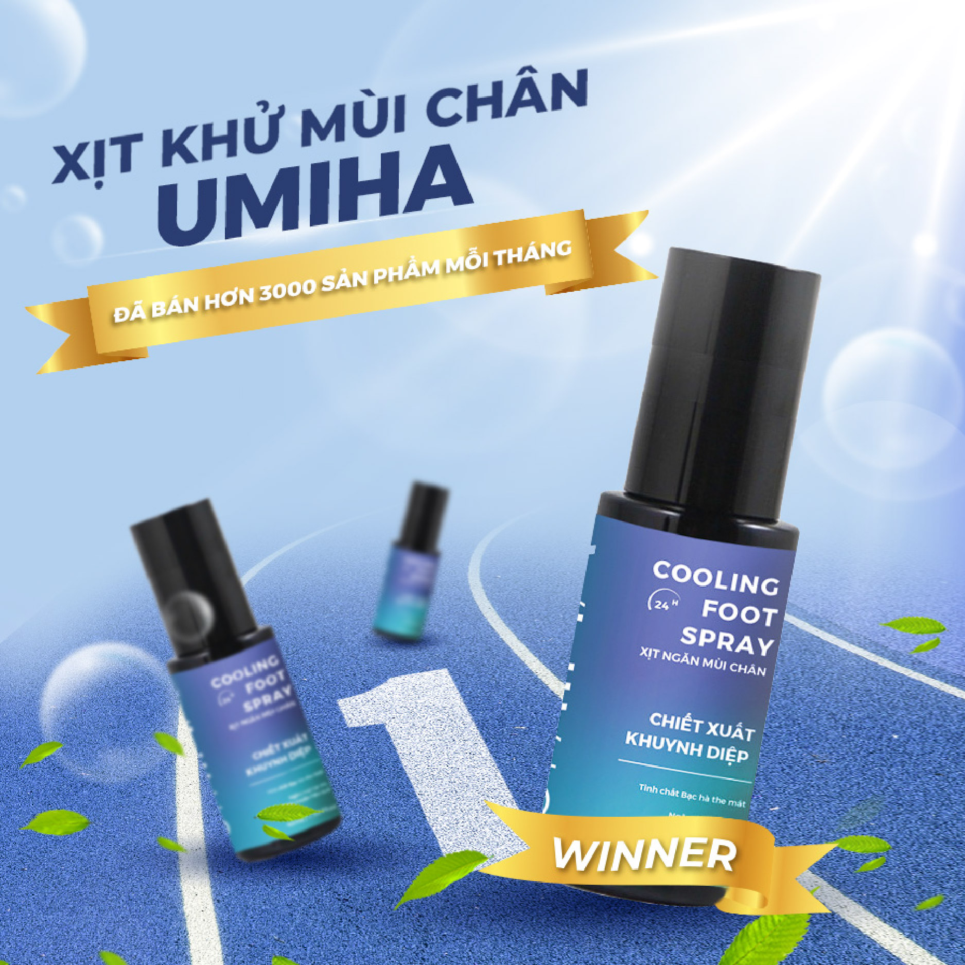 Mô tả Xịt hôi chân UMIHA (45ml) chiết xuất Khuynh Diệp xịt khử mùi hôi chân và khử mùi giày hiệu quả cả ngày dài - 3