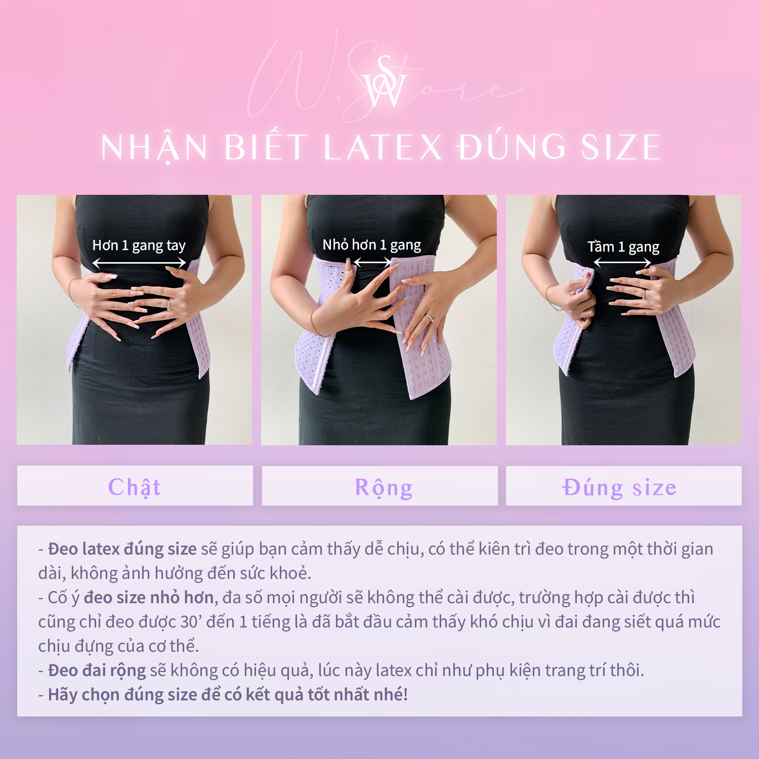 Mô tả Célia - Đai Gen Nịt Bụng Latex Lưới WSTORE Tím 27 Xương, 4 Nấc Cài, Thông Hơi - Gỉam Eo Sau Sinh & Sau Hút Mỡ By W.Stor - 4