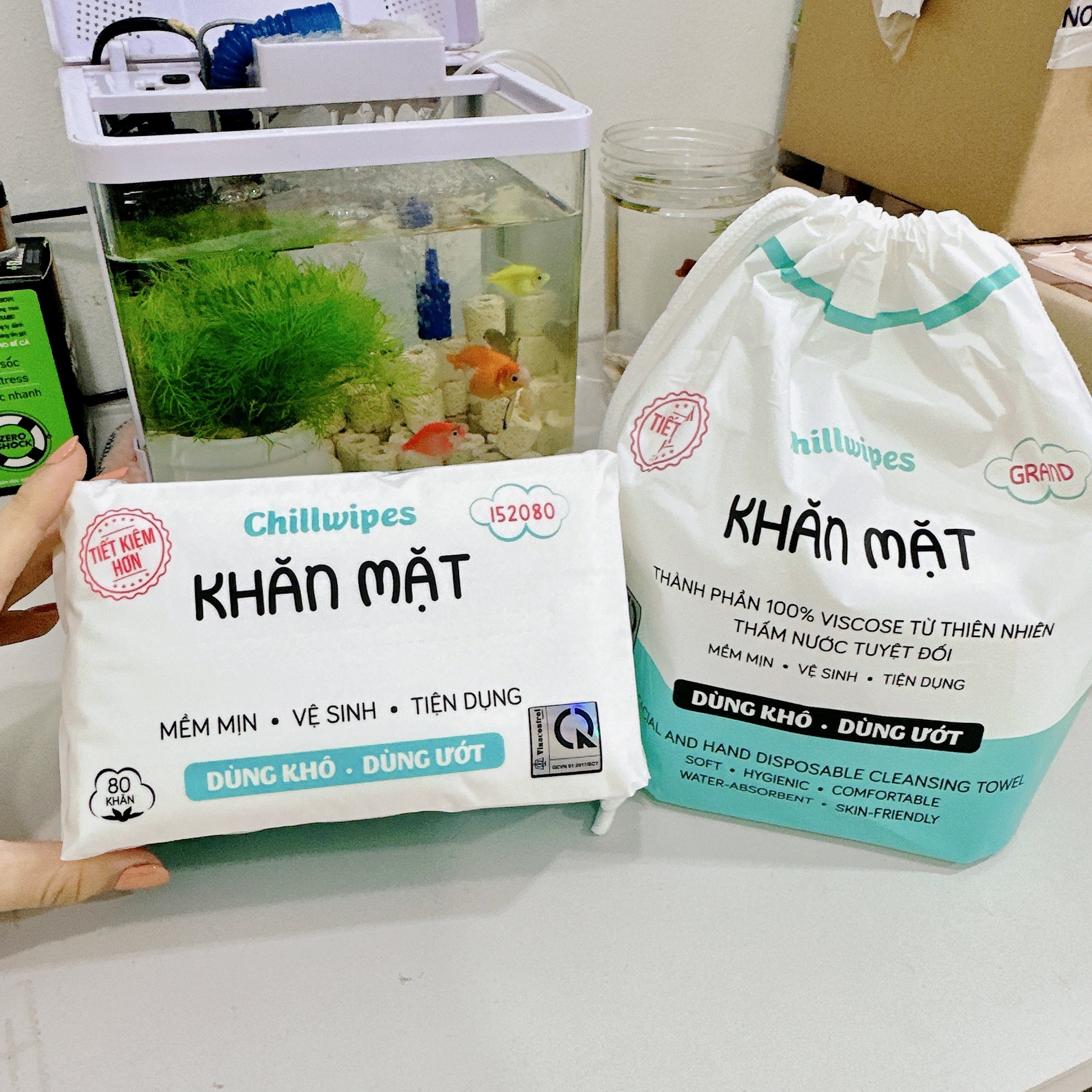 Mô tả Khăn Mặt Khô Chillwipes Facial & Hand Disposable Cleansing Towel (80 Tờ) - 1