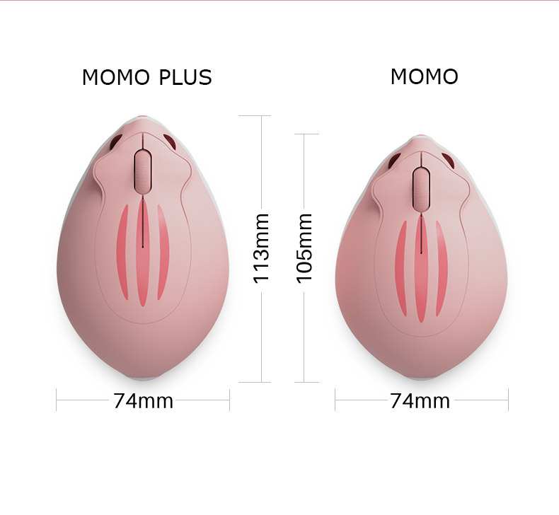 Mô tả Chuột máy tính AKKO Momo Hamster Plus Wireless - pink - 2