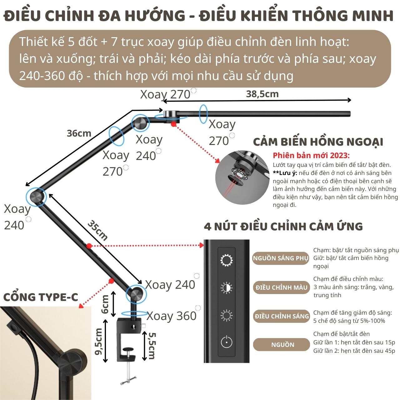 Đèn bàn DandiHome Ergo 1 - Góc nhìn 11