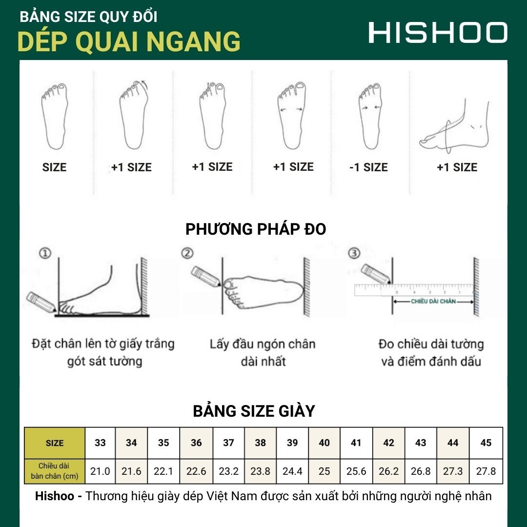 Mô tả Dép da nam quai ngang slipper nữ Đen Trắng Nâu da bò HISHOO thời trang cao cấp siêu nhẹ size 36-45 U114 - 1