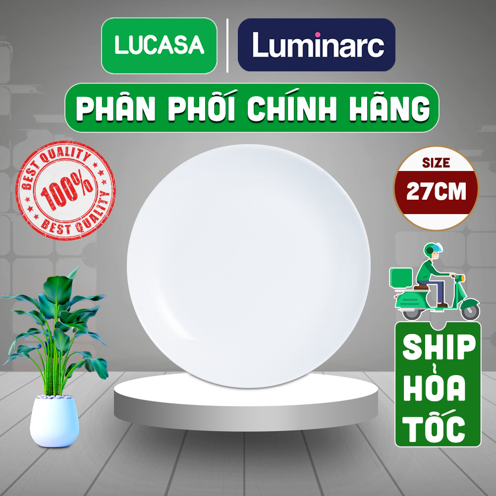 Mô tả Đĩa Thủy Tinh Luminarc Diwali Trắng 27cm - L3604 | Phân Phối Chính Hãng - 3