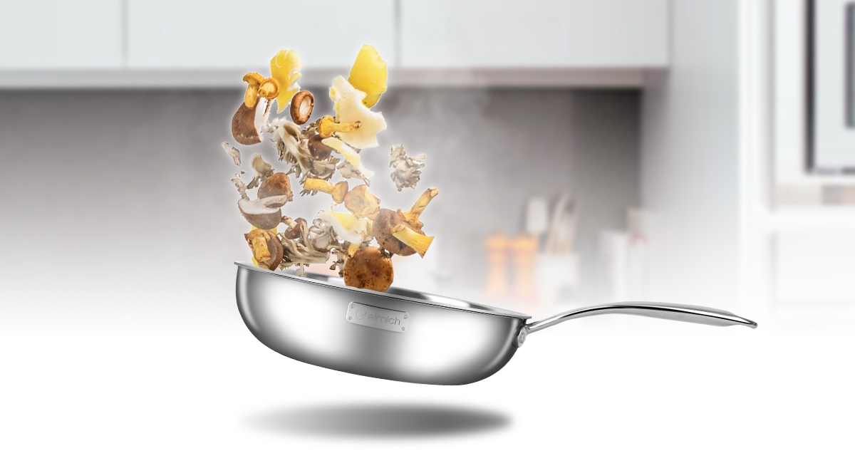 Mô tả Chảo xào inox liền khối cao cấp 3 lớp đáy liền Elmich Trimax EL-4846OL size 26cm - 4