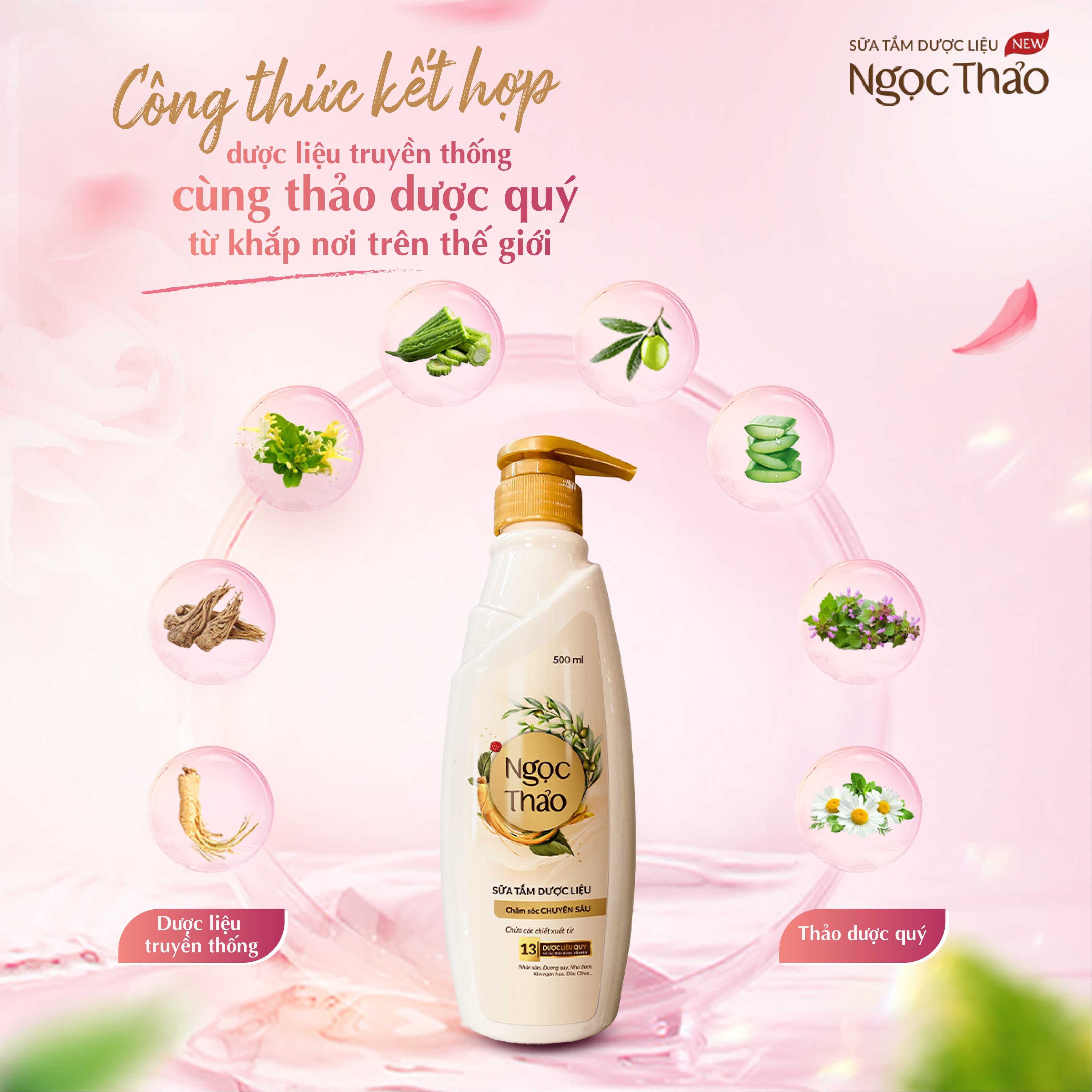Mô tả {MỚI} Sữa tắm dược liệu Ngọc Thảo _ Chăm sóc chuyên sâu 300ml - 1