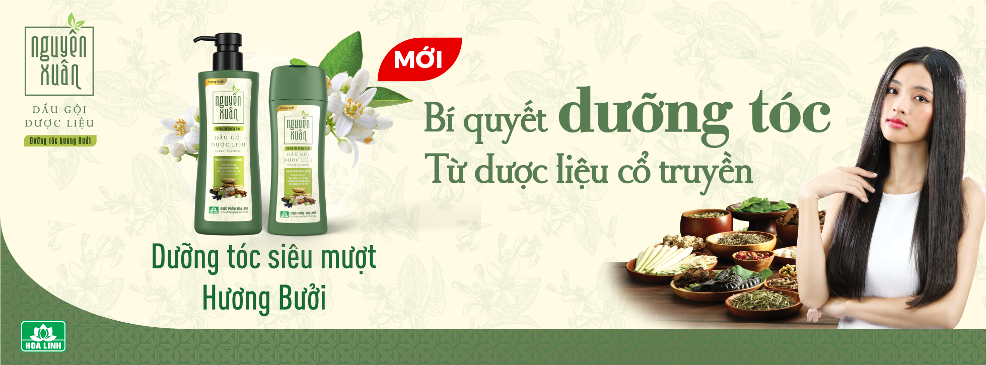 Mô tả Dầu gội dược liệu Nguyên Xuân Dưỡng tóc Hương bưởi 450ml -Tặng thêm 50ml giá không đổi - 1
