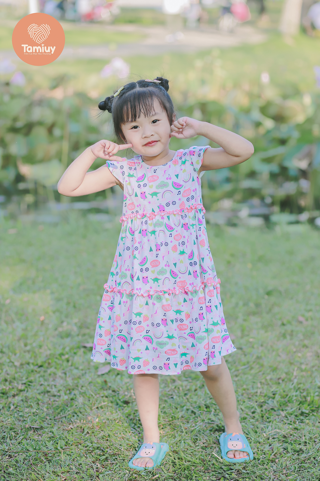 Mô tả Đầm Babydoll Bé Gái Tamiuy Chất Thun Cotton Mềm Mại Dành Cho Bé (1-10T) - 1