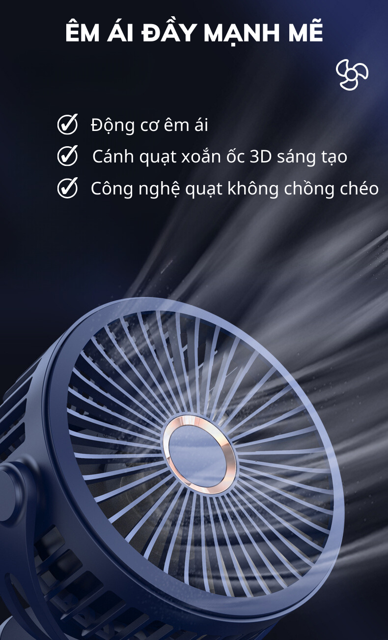 Quạt kẹp JIASHI DELADEP xoay 720 độ