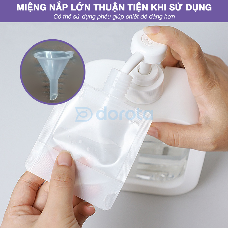Mô tả Túi chiết mỹ phẩm du lịch DOROTA đựng dầu gội, sữa rửa mặt sữa tắm TC - 3