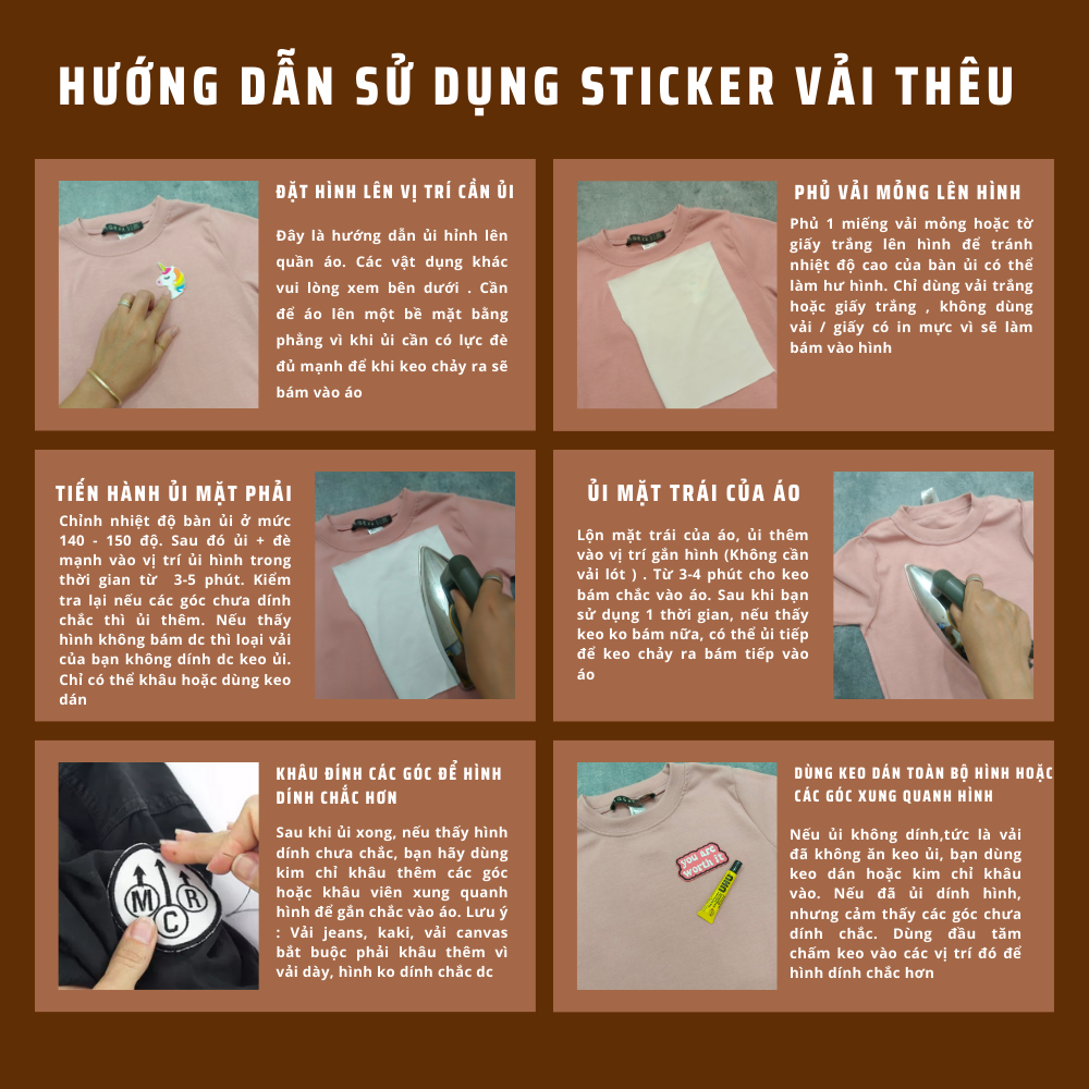 Sticker ủi áo làm miếng dán quần áo rách, miếng vá quần áo,miếng dán ủi ...