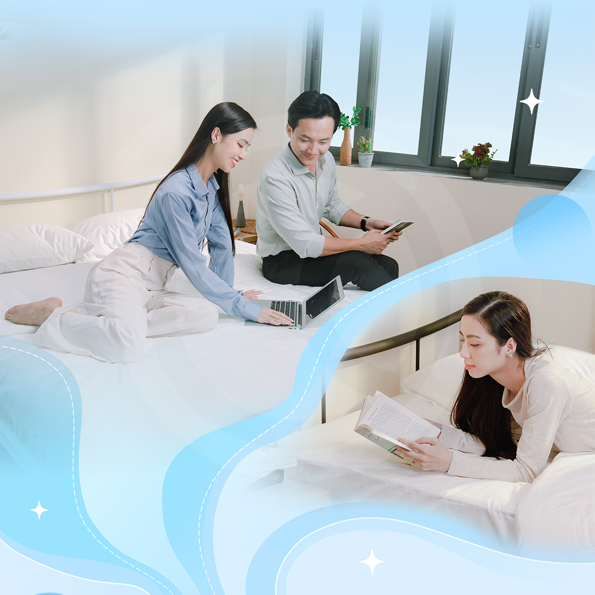 Mô tả Giường ngủ lắp ráp TOKYO CHU MY, khung thép sơn tĩnh điện, màu đen nhám/trắng bóng, nhiều kích thước - 7