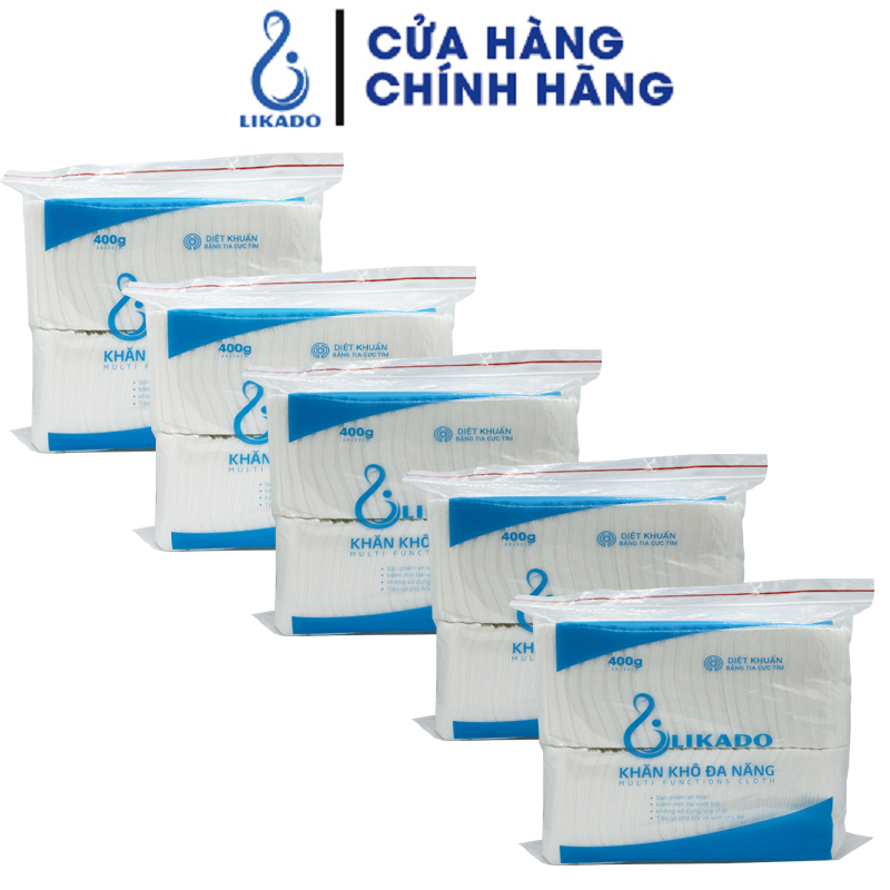 Mô tả Khăn khô đa năng cho bé likado 400g (20x22)(1 gói) - 3
