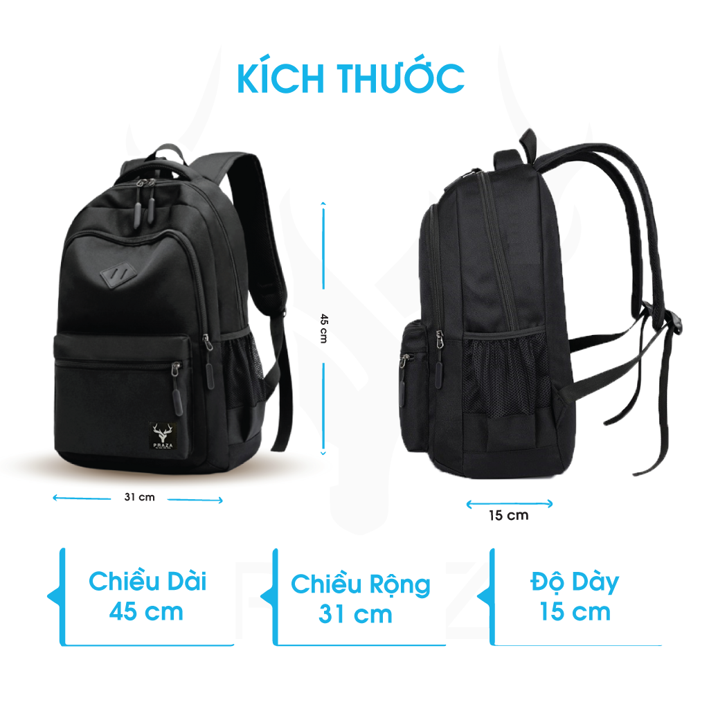 Mô tả Balo Du Lịch Năng Động, Vải Polyester Trượt Nước Cao Cấp PRAZA BL177 - 1