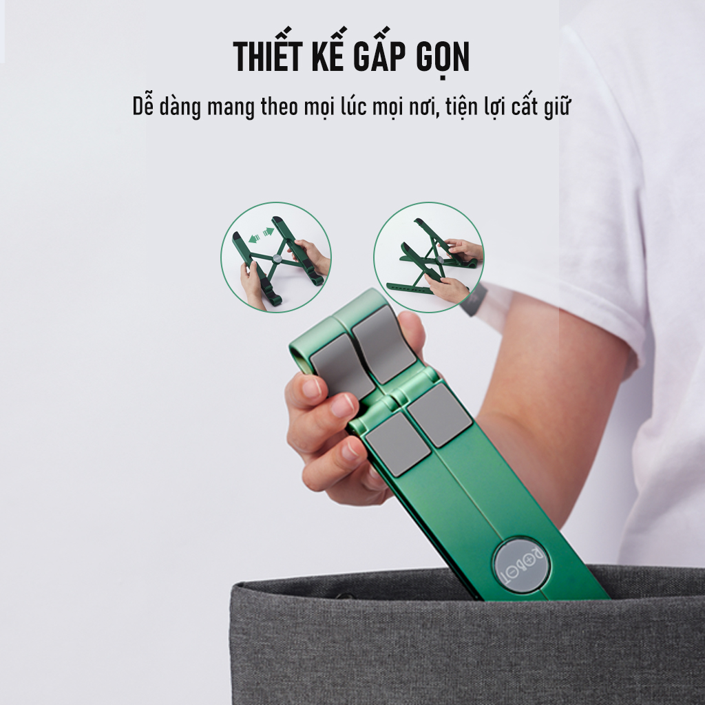 Mô tả Giá Đỡ Laptop ROBOT RT-LS03 Dễ Dàng Gấp Gọn Chất Liệu Nhựa ABS Cao Cấp - 3