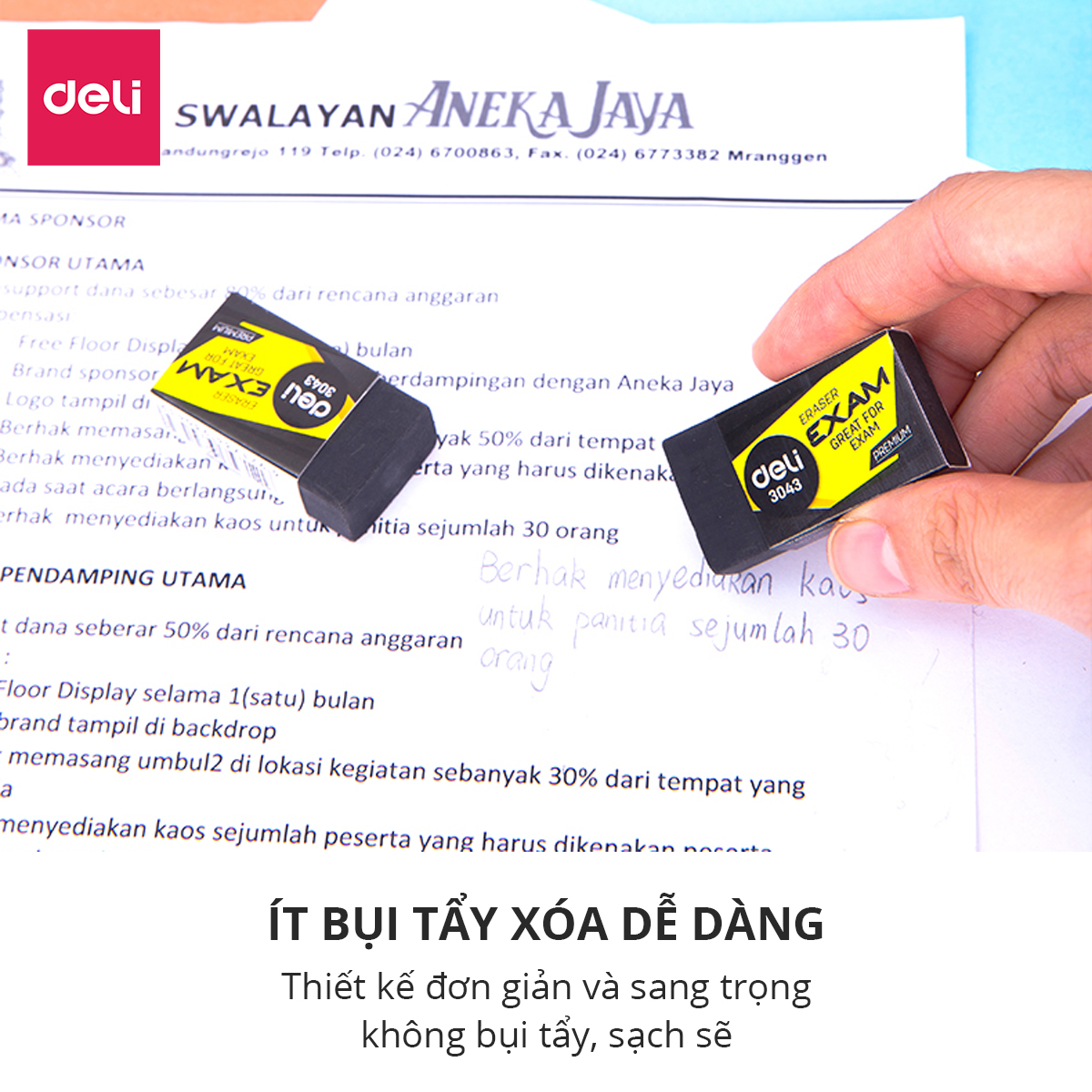Mô tả Gôm Tẩy Chì 2B / 4B Deli Màu Đen Tẩy Sạch Ít Vụn Tẩy Nhỏ Gọn - Phù Hợp Học Sinh, Sinh Viên, Văn Phòng Vẽ Thi Trắc Nghiệm - 1