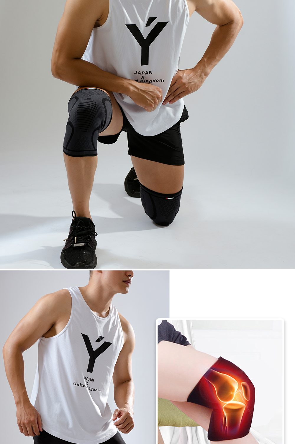 Mô tả Bó gối thể thao, bảo vệ đầu gối tập gym GoodFit co giãn 4 chiều, dệt 3D dày dặn GF518K - 8