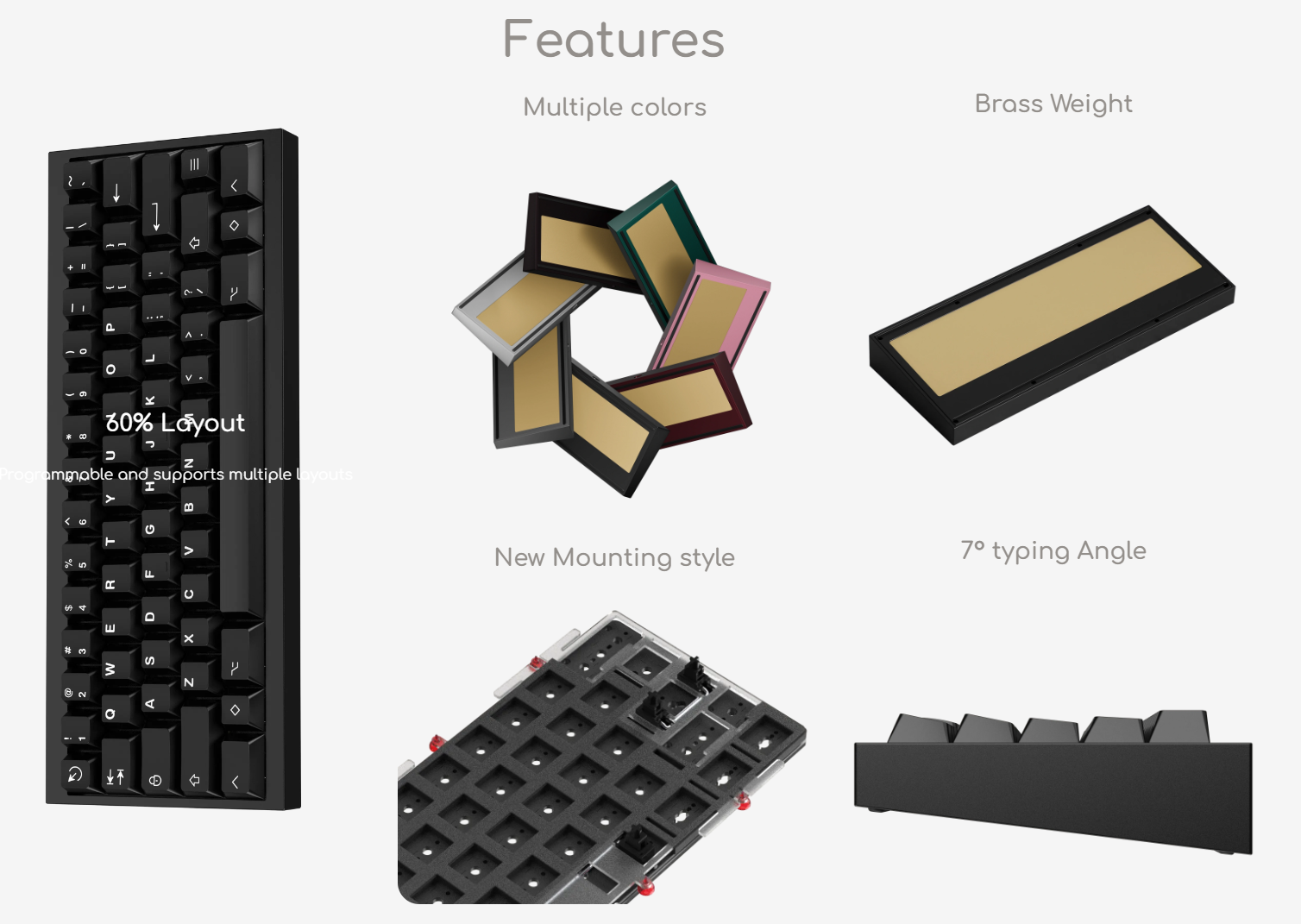 Kit Bàn phím cơ Custom KBDFans Tofu60 2.0 Nhôm Gasket Mount Top