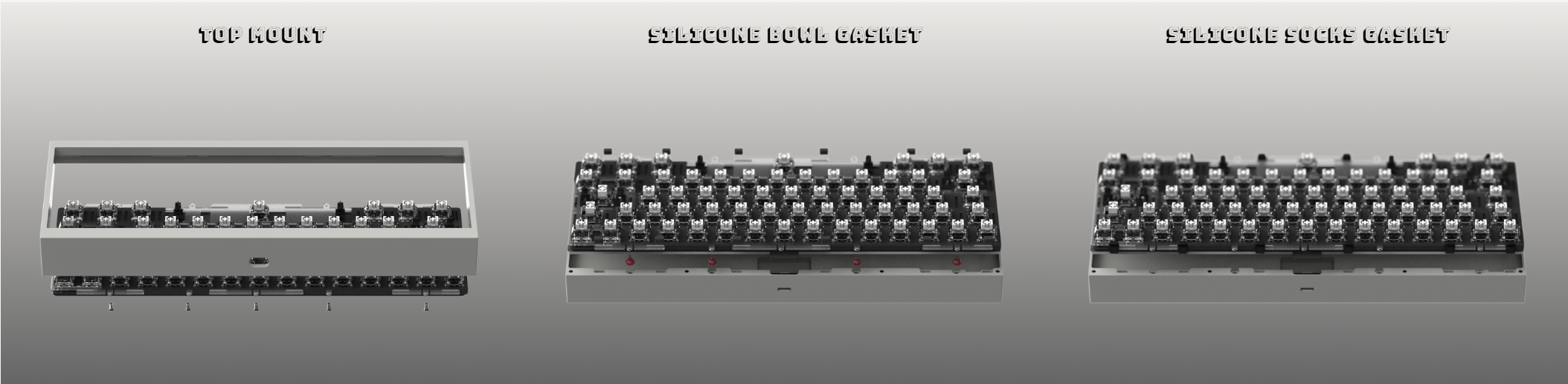 Kit Bàn phím cơ Custom KBDFans Tofu60 2.0 Nhôm Gasket Mount Top