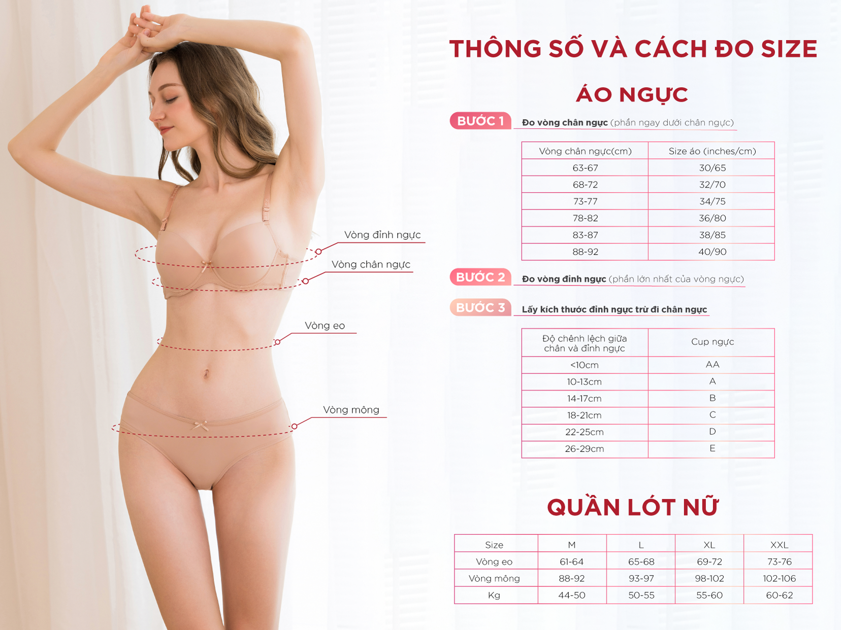 Áo Ngực Có Gọng ROSABELLA Chất Liệu Cao Cấp Lớp Mút Dày Cúp Ôm Sát Giúp  Nâng Đẩy Vòng 1 Tối Đa RW33