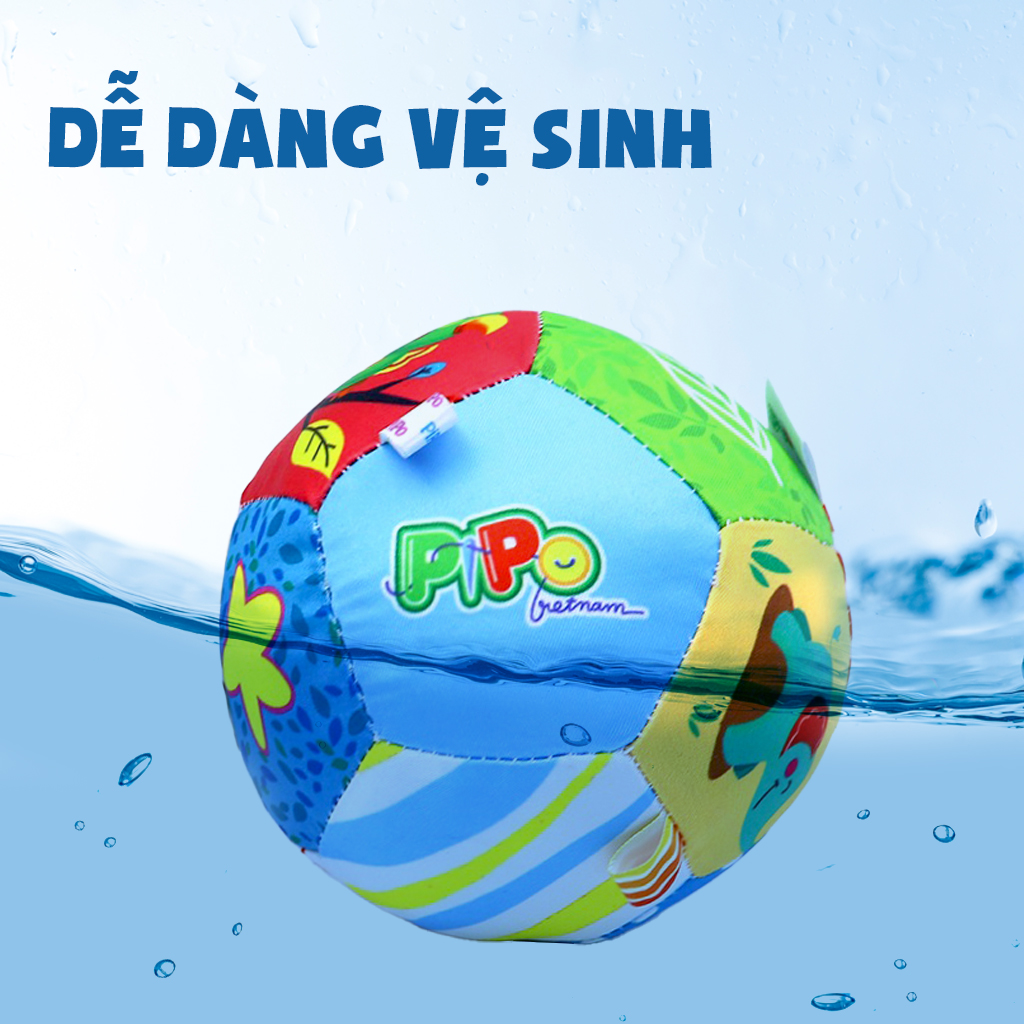 Mô tả Bóng vải kèm lục lạc Pipo Animals loại 12 miếng ghép - 5