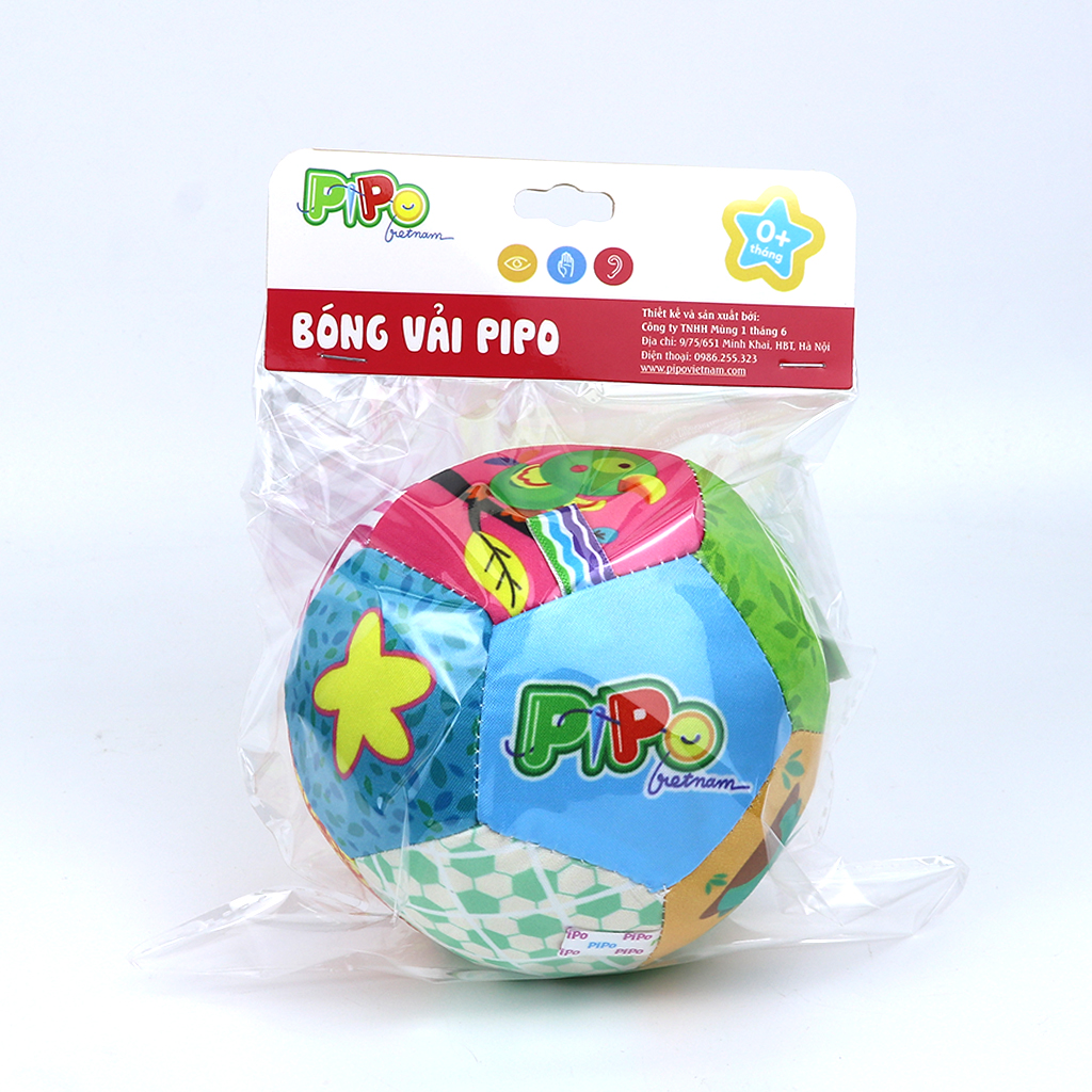 Mô tả Bóng vải kèm lục lạc Pipo Animals loại 12 miếng ghép - 7