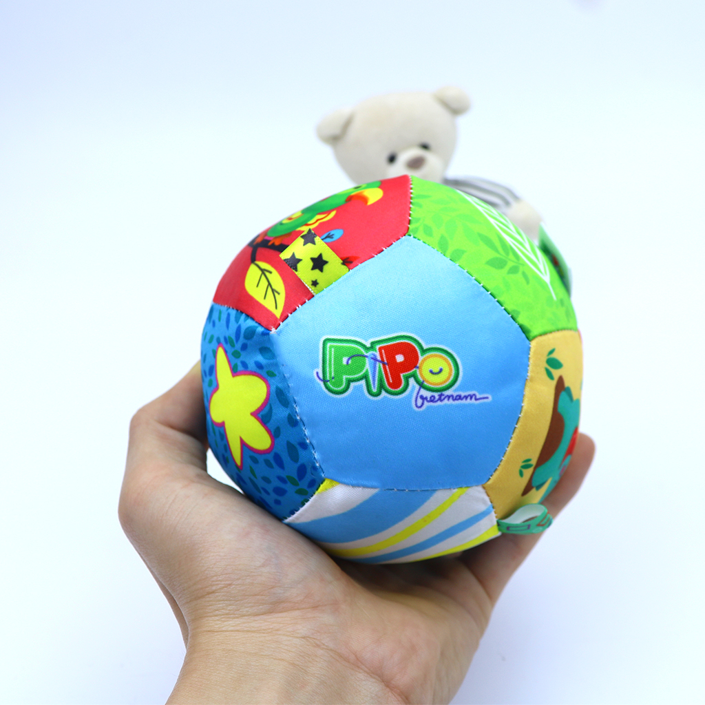 Mô tả Bóng vải kèm lục lạc Pipo Animals loại 12 miếng ghép - 11