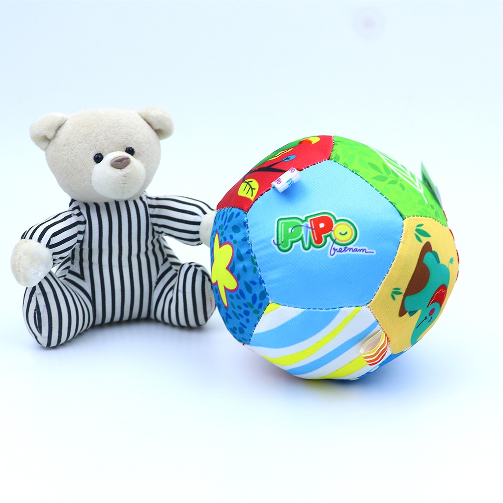 Mô tả Bóng vải kèm lục lạc Pipo Animals loại 12 miếng ghép - 2