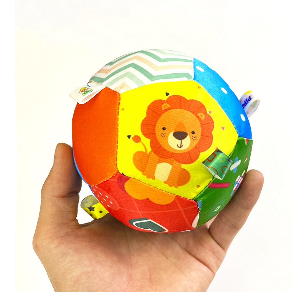 Mô tả Bóng vải PiPo Color 12 miếng ghép cho trẻ dễ dàng luyện cầm nắm, hình vẽ bắt mắt - 1