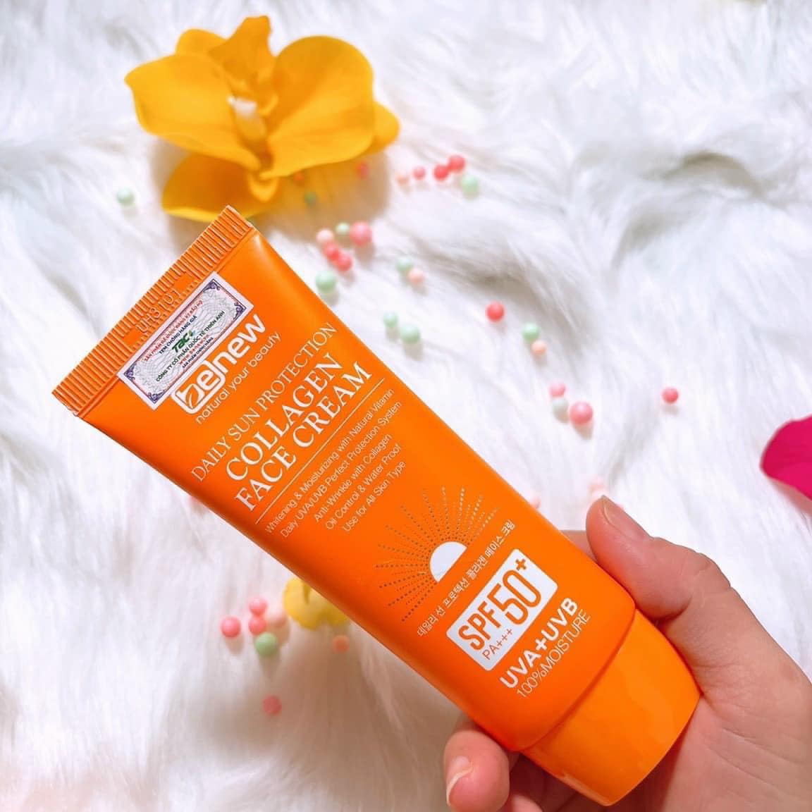Mô tả Kem chống nắng cao cấp dành cho da mặt Benew Collagen Sun Cream 70ml - 1