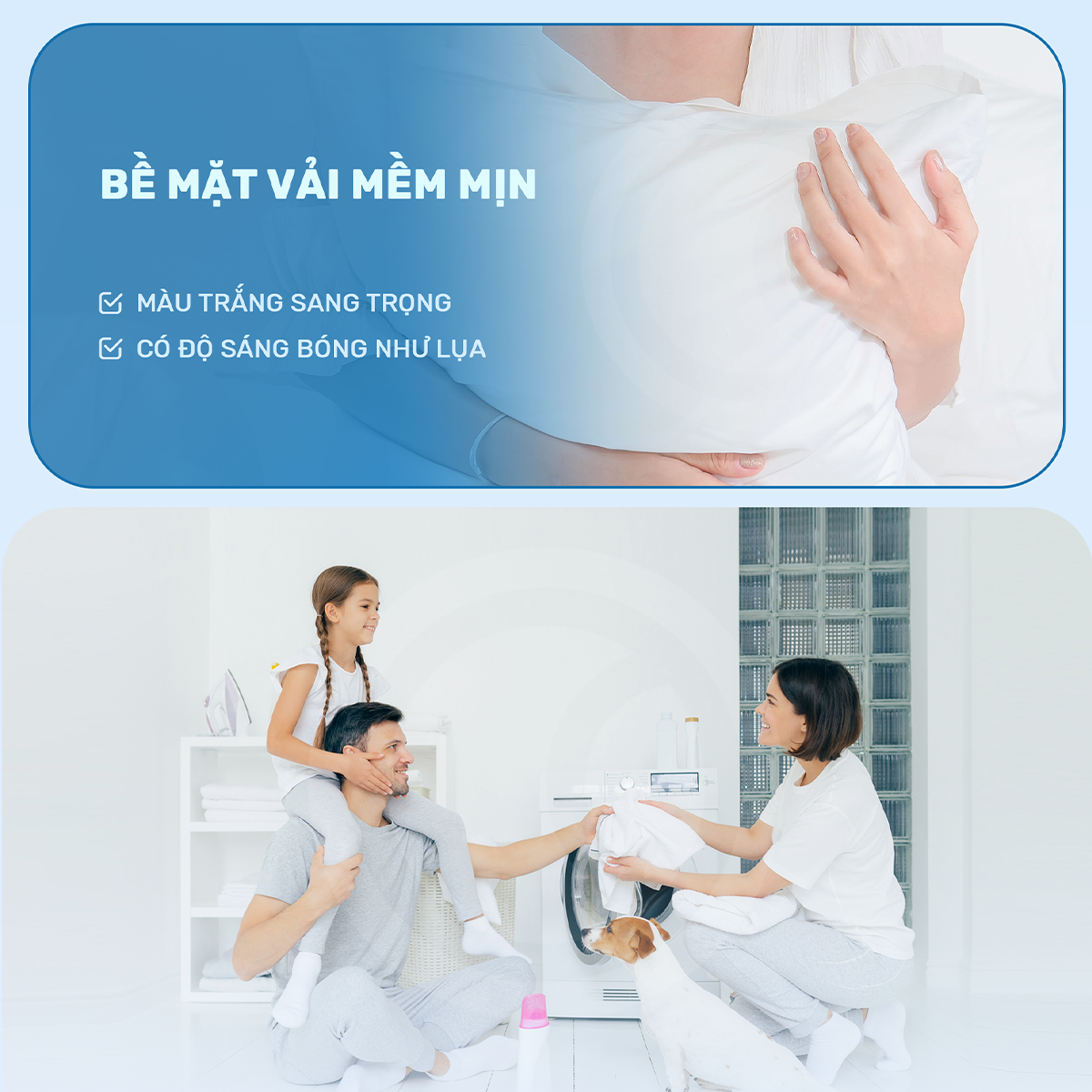 Mô tả Combo vỏ gối trắng CHU MY, 100% cotton, nhiều kích thước lựa chọn - 5