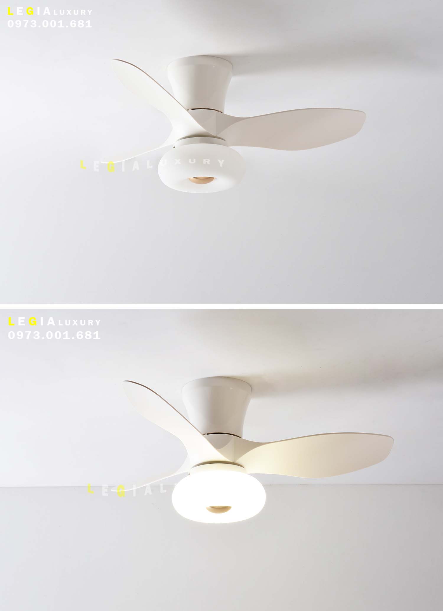 Mô tả Quạt trần chung cư mini LGFAN740 | Quạt trần cổ ngắn cho bàn ăn, phòng ngủ đẹp, nhỏ gọn 2024 - 5