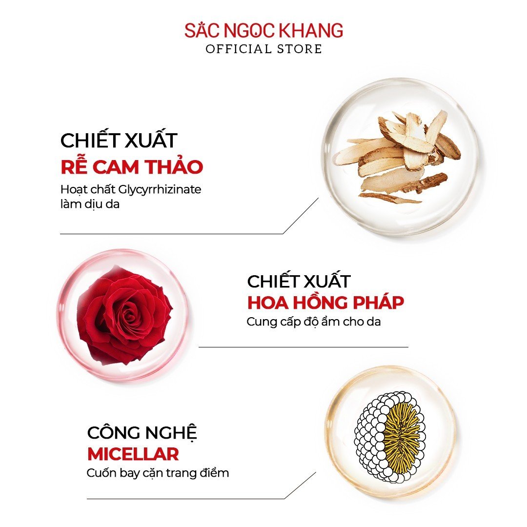 Mô tả Nước Tẩy Trang Thảo Dược Thiên Nhiên Sắc Ngọc Khang 145ml giúp làm sạch sâu bụi bẫn bã nhờn & ngừa mụn - 2