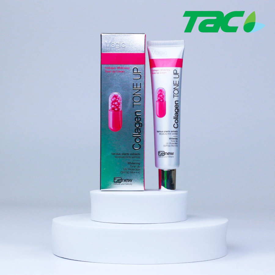 Mô tả Kem dưỡng trắng, chống nắng, nâng tone BENEW COLLAGEN WHITENING TONE UP CREAM 40ml - 1