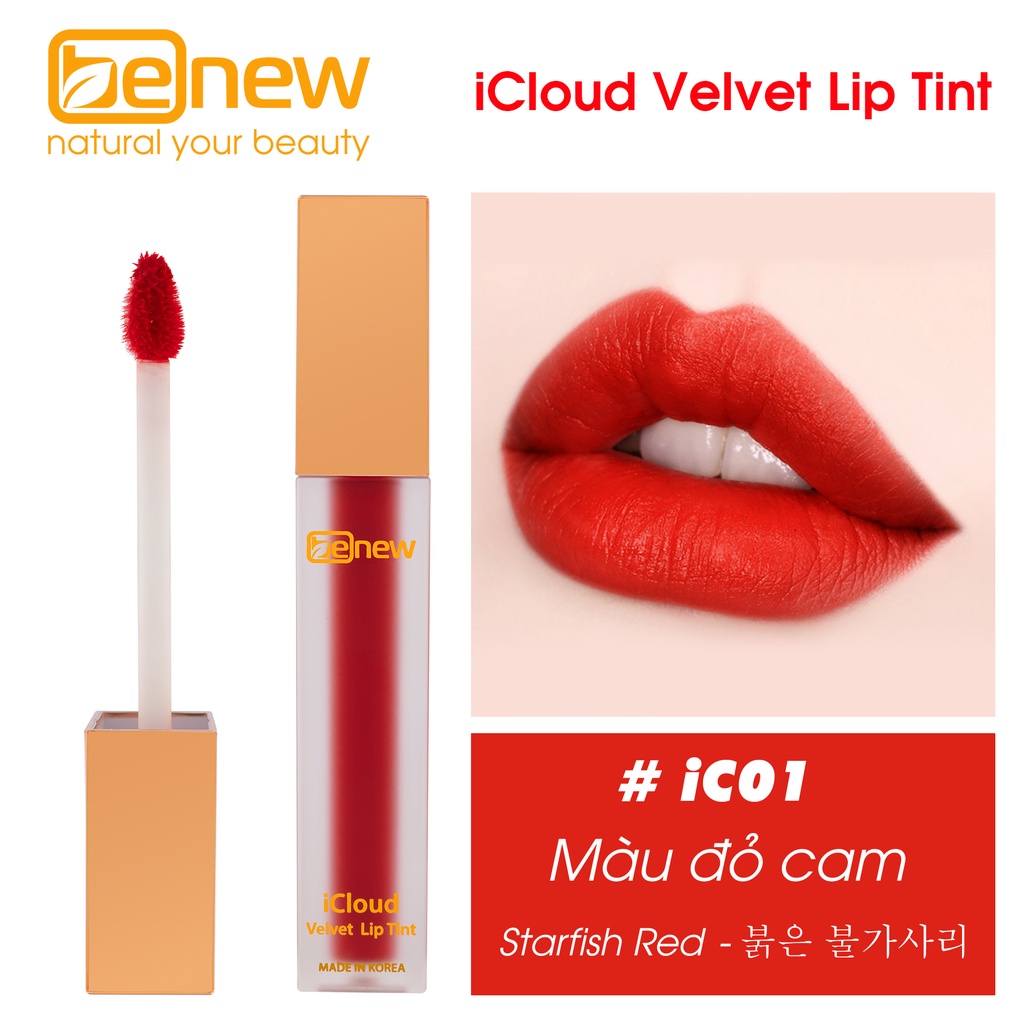 Mô tả Son kem lì dưỡng ẩm lôi trôi 4 màu tự nhiên Benew iCloud Velvet Lip Tint TAC - 1
