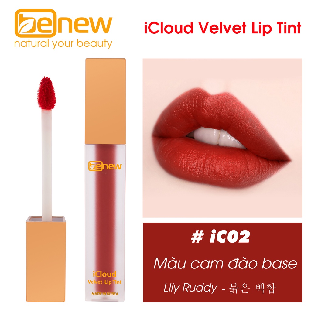 Mô tả Son kem lì dưỡng ẩm lôi trôi 4 màu tự nhiên Benew iCloud Velvet Lip Tint TAC - 2