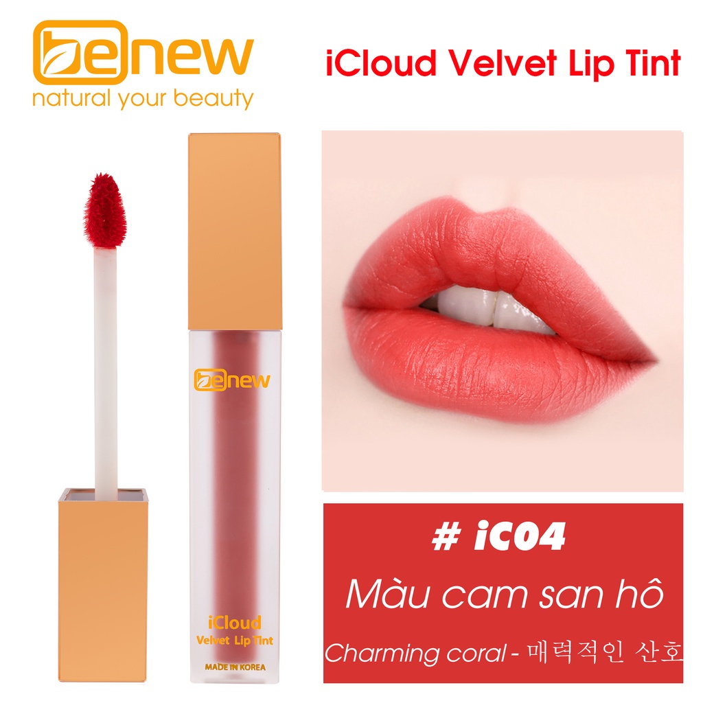 Mô tả Son kem lì dưỡng ẩm lôi trôi 4 màu tự nhiên Benew iCloud Velvet Lip Tint TAC - 4