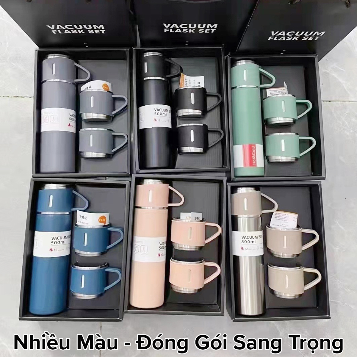 Mô tả Bình Giữ Nhiệt 500ml Tặng Kèm 2 Cốc – Chọn Màu – Có Nút Nhấn Uống Trực Tiếp Kèm Hộp Quà Tặng Sang Trọng Hãng Amalife - 6