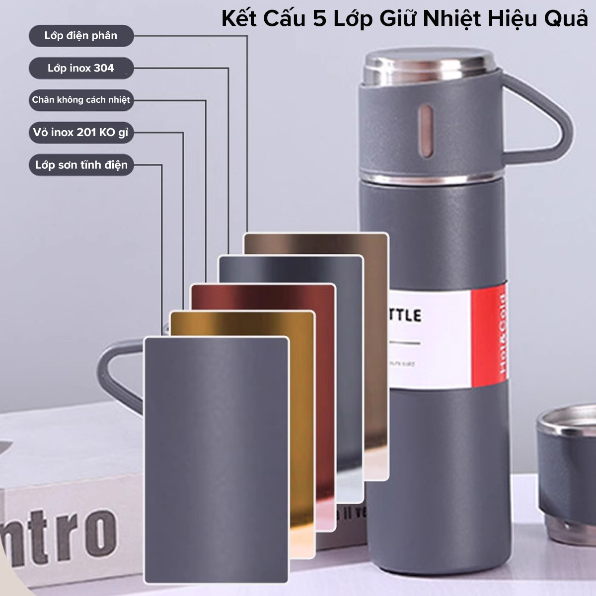 Mô tả Bình Giữ Nhiệt 500ml Tặng Kèm 2 Cốc – Chọn Màu – Có Nút Nhấn Uống Trực Tiếp Kèm Hộp Quà Tặng Sang Trọng Hãng Amalife - 7