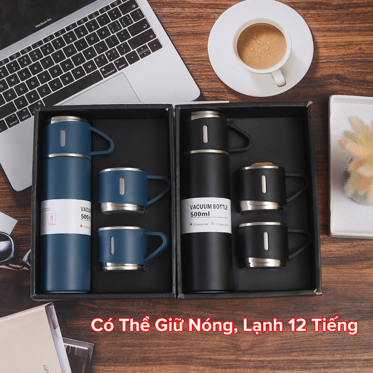 Mô tả Bình Giữ Nhiệt 500ml Tặng Kèm 2 Cốc – Chọn Màu – Có Nút Nhấn Uống Trực Tiếp Kèm Hộp Quà Tặng Sang Trọng Hãng Amalife - 8