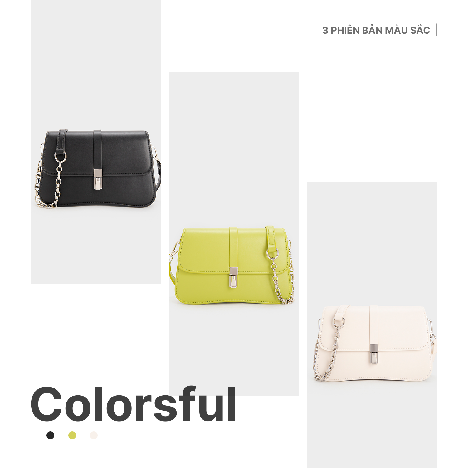 Mô tả Túi Xách Nữ Đeo Chéo Grace Bag Đáy Cong Khóa Gài Sz 23 HAPAS - TDC230512 - 3