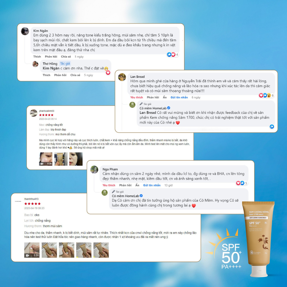 Mô tả Kem Chống Nắng Sâm 1700 SPF50 PA++++ Phổ Rộng Ngừa Lão Hoá Bảo Vệ Dưỡng Ẩm Da Cỏ Mềm 60g - 6