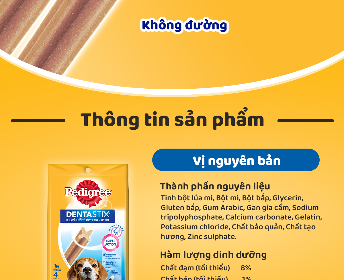 Mô tả Bánh Xương Chăm Sóc Răng cho Chó Trung PEDIGREE Dentastix (3 Túi, 98g) - 4