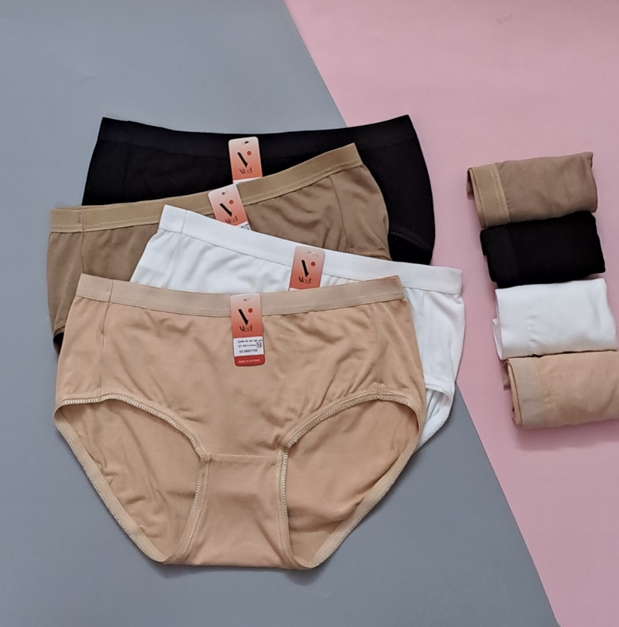 Mô tả Quần lót nữ cotton cao cấp Vicci QV.102 -105 mềm mại, êm ái, kháng khuẩn khử mùi nhiều màu - 1