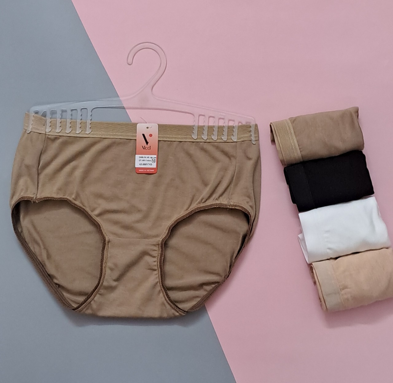 Mô tả Quần lót nữ cotton cao cấp Vicci QV.102 -105 mềm mại, êm ái, kháng khuẩn khử mùi nhiều màu - 2