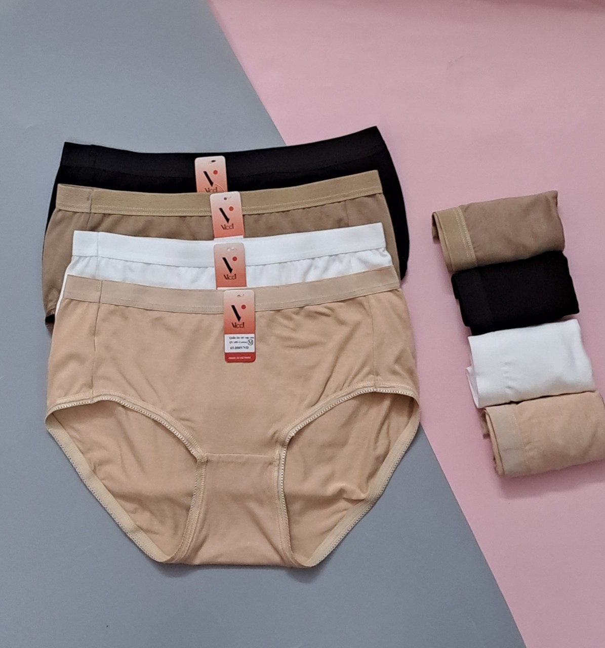 Mô tả Quần lót nữ cotton cao cấp Vicci QV.102 -105 mềm mại, êm ái, kháng khuẩn khử mùi nhiều màu - 3