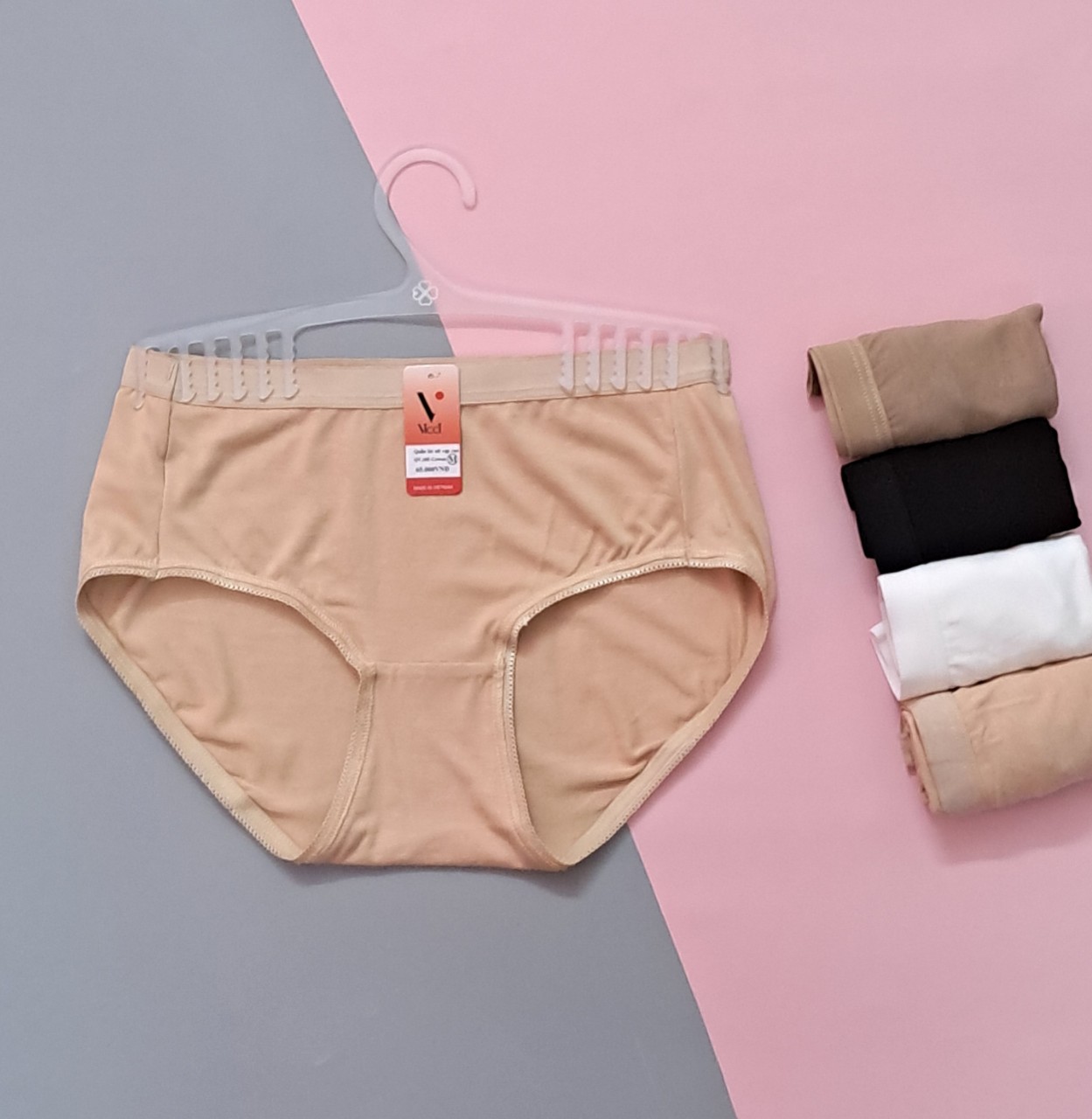 Mô tả Quần lót nữ cotton cao cấp Vicci QV.102 -105 mềm mại, êm ái, kháng khuẩn khử mùi nhiều màu - 4