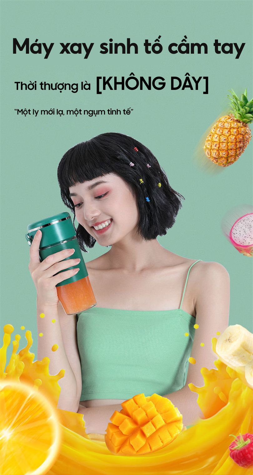 Máy xay sinh tố Jiashi DELADEP màu hồng